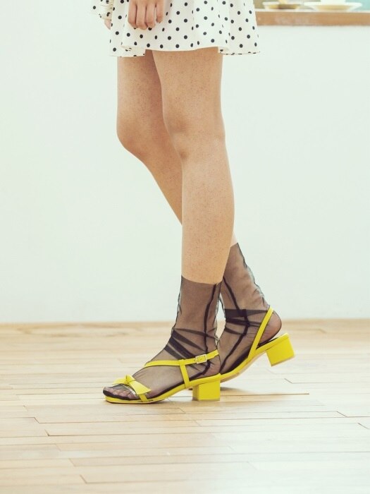 yellow sentier ribbon sandles