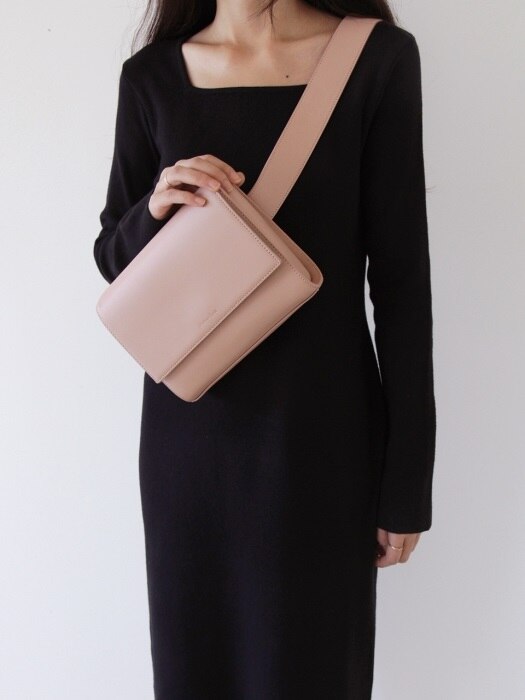 3-WAY LEATHER BAG - NUDE PINK