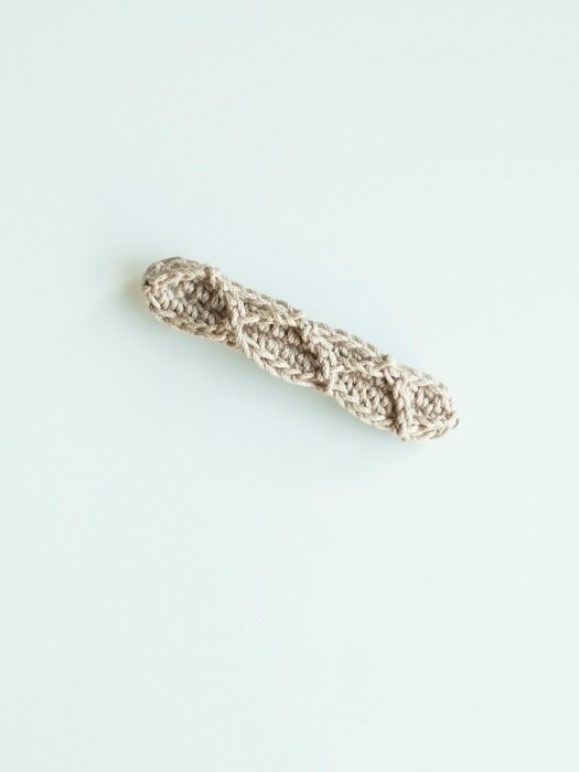[단독] Warm knit Hairpin (Light beige)