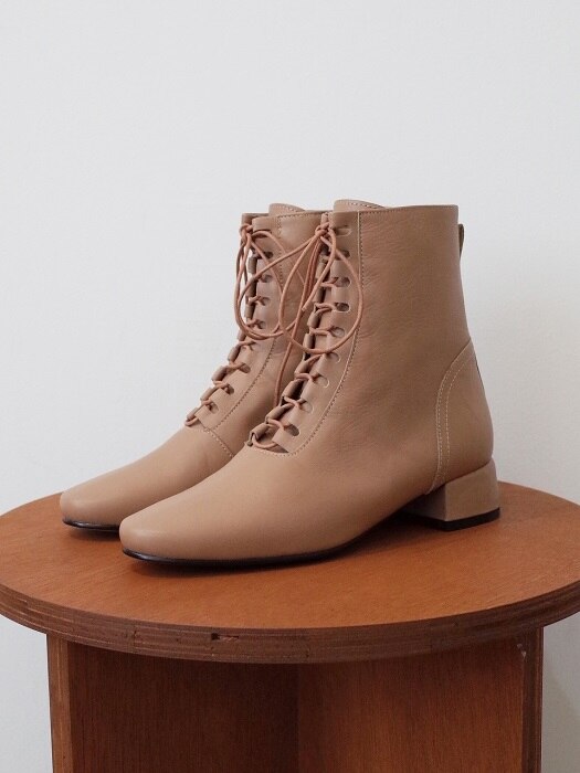all basic lace up boots dark beige