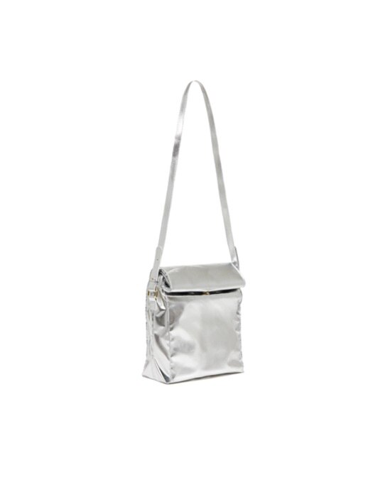 WHATS FOR LUNCH CROSSBODY BAG - METALLIC SILVER (런치백)