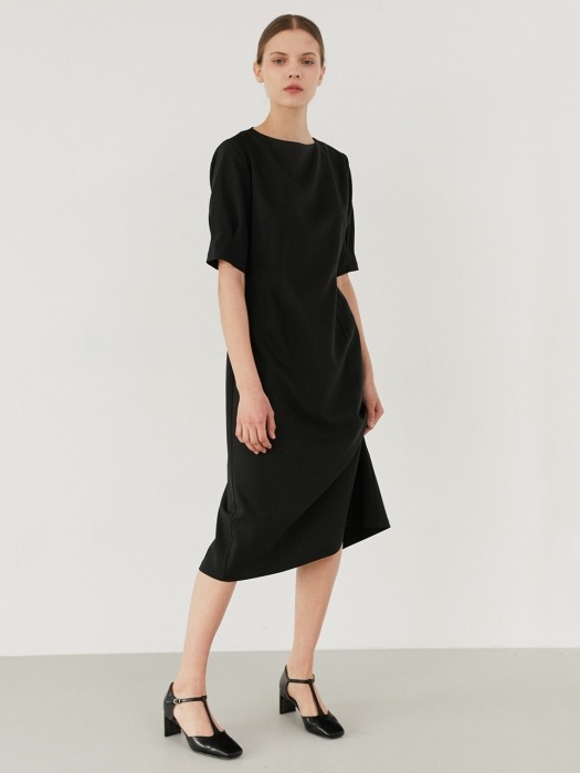 simple long dress-black