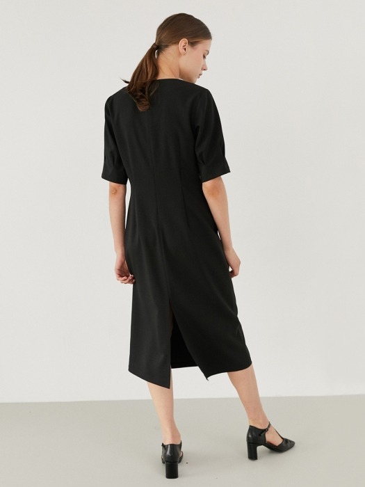 simple long dress-black