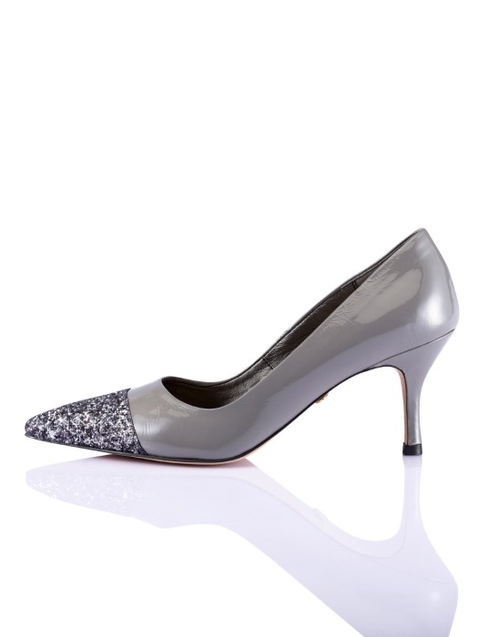 Glitter Stiletto_Gray Patent