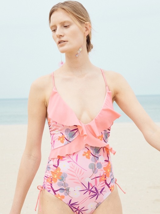 BACK POINT PRINTING SWIMSUIT_PINK