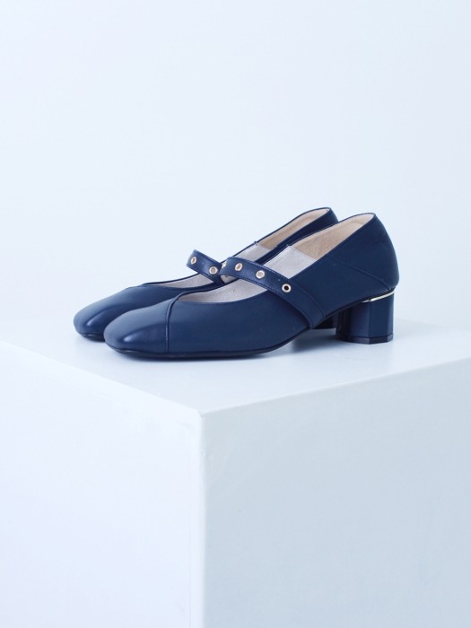 Square Toe Shoes (Navy)