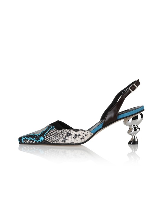 Lissom sandals / 19RS-S384 Multi blue python+Black