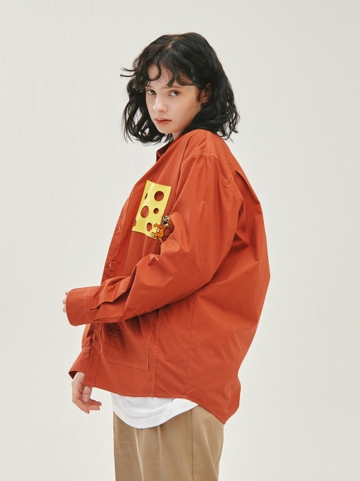 [SS20 Stereo & Jerry] Cheese Pocket Shirts(Brown)