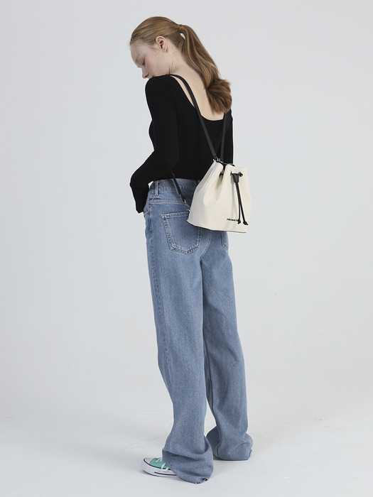 Carrie Canvas 3way Bucket Bag _Ivory