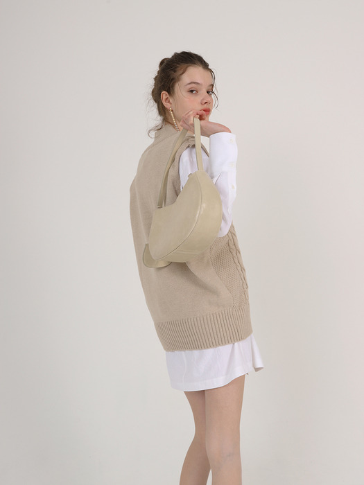 Vest Knit One-Piece _Beige