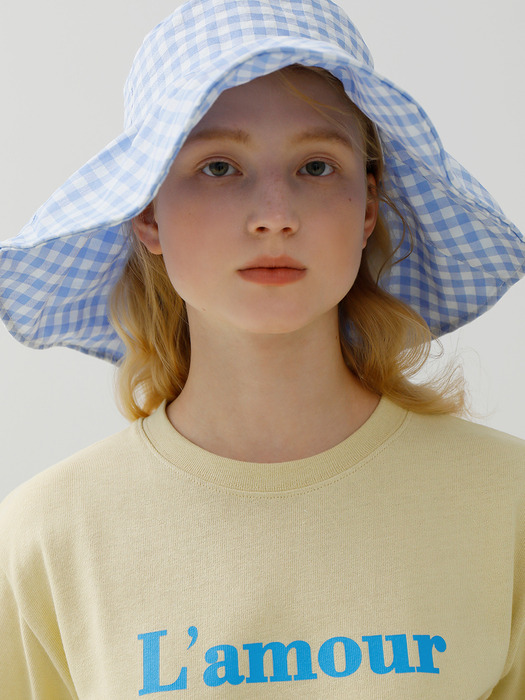 A CHECK SHIRRING HAT [3 colors]