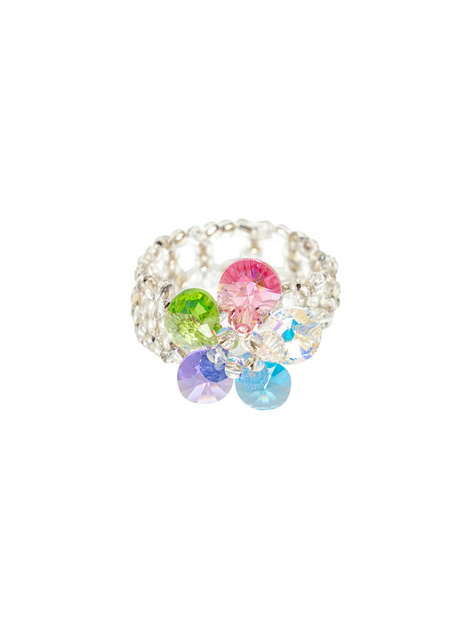 Daisy Beads Ring (Rainbow)