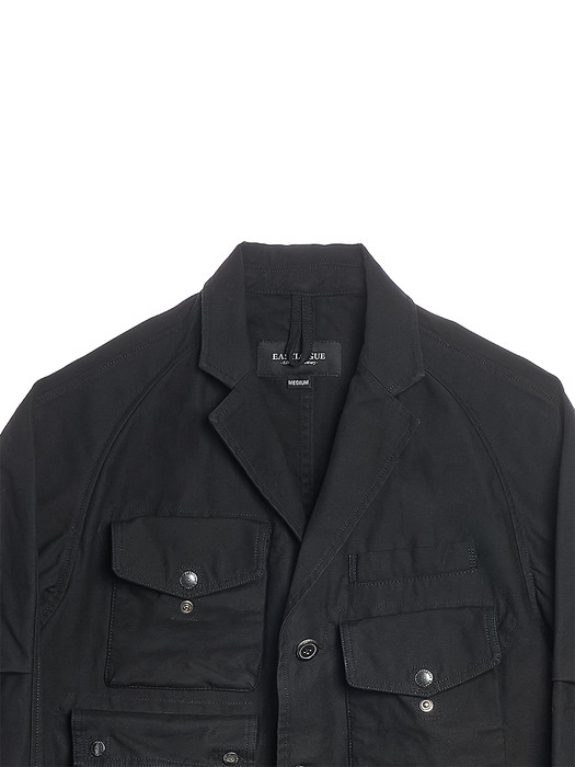 TREKKING JACKET / BLACK BACKSATIN