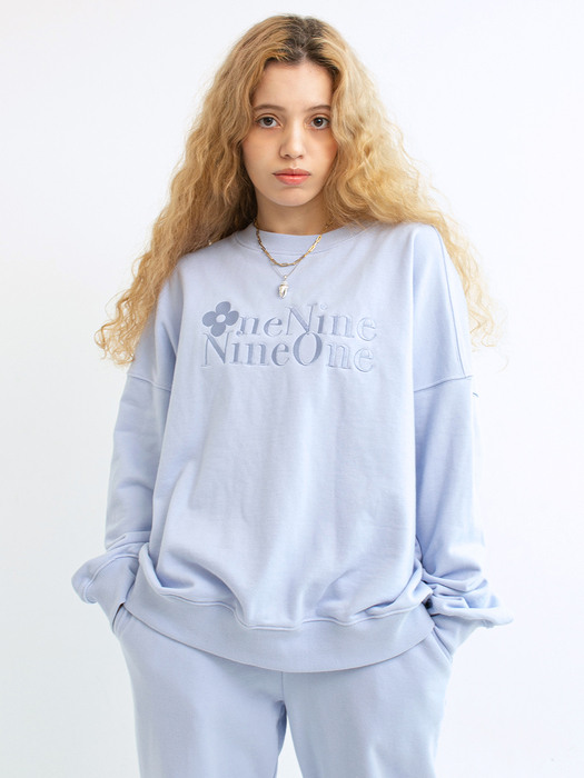 FLOWER LOGO SWEATSHIRT_SKY BLUE