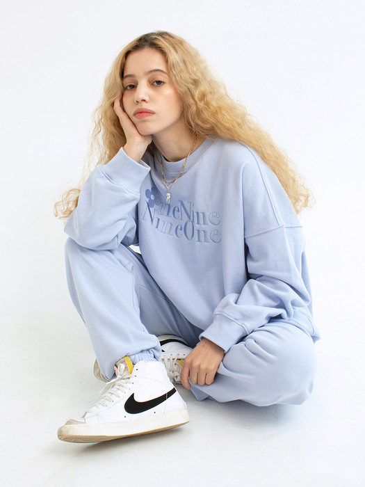 FLOWER LOGO SWEATSHIRT_SKY BLUE