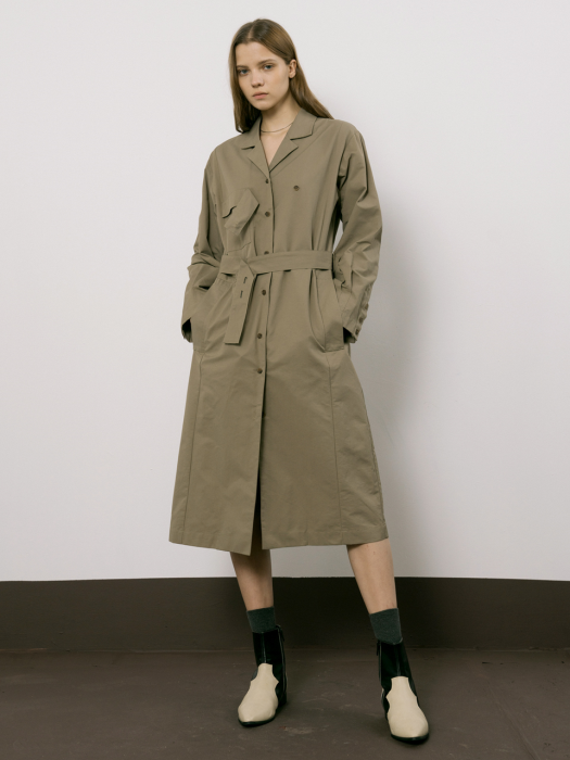 [20F/W UNTACT RUNWAY] Strap brick dress _ khaki