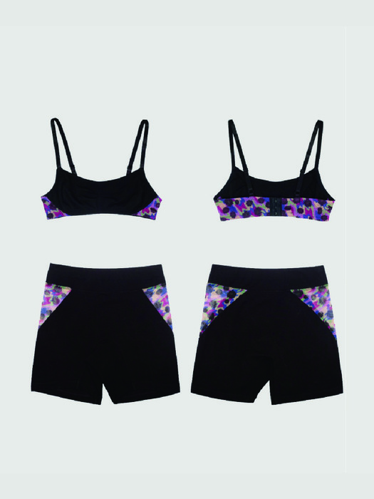 Pelo a Pelo  Mesh-point 2 Piece SET(브라렛+드로즈) -Black-