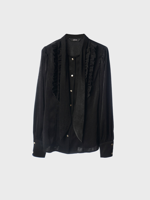 Double Frilled Blouse[black(WOMAN)]_UWS-FS24 