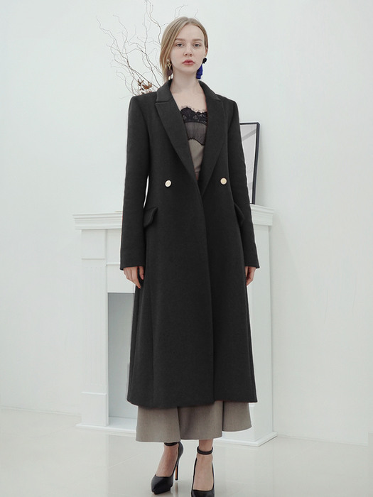 Classic Cashmere blended black coat