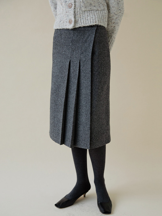 Homespun Pleated Skirt