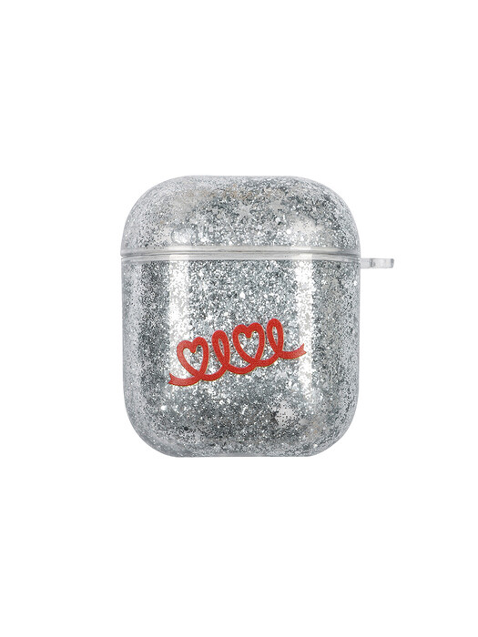 HOLIDAY GLITTER AIRPODS CASE [SILVER]