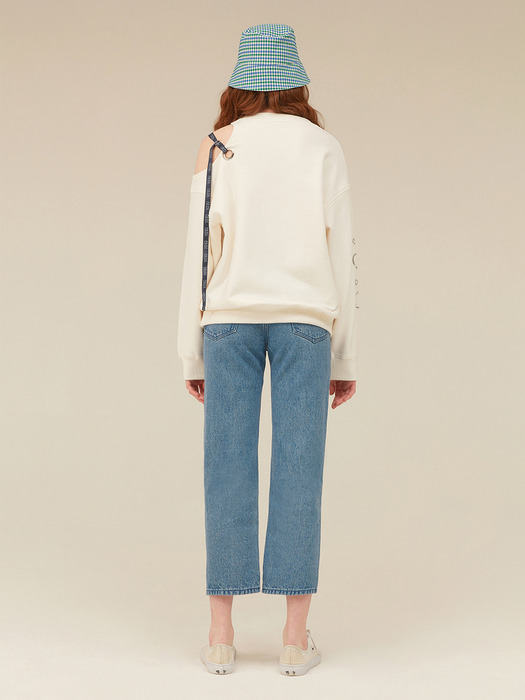 RIBBON SLIT REVIVAL JUMPER_white