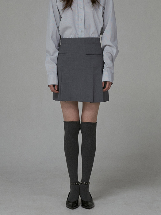 WOOL FRONT POCKET MINI SKIRT