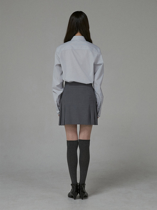 WOOL FRONT POCKET MINI SKIRT