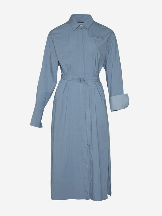 AEWOL Oversized shirt dress (Light green/Blue)