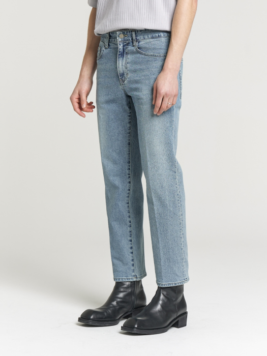 Garment Worker Tapered Crop Jeans / Tapered (Greyish Blue)