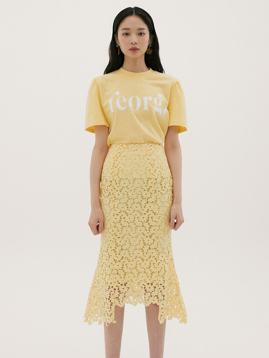 REORG PUFF-SLEEVE T-SHIRTS YELLOW