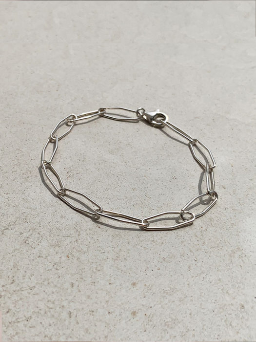 [Silver925] TNH031 Basic clip connection bracelet