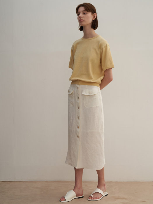 summer cotton knit yellow