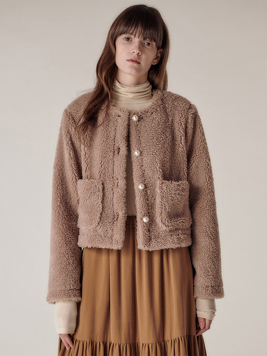 Bosco fur jacket_Beige