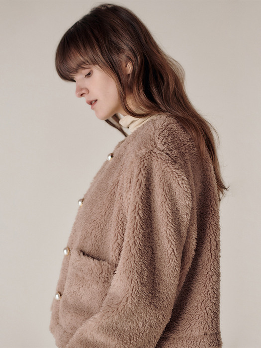 Bosco fur jacket_Beige