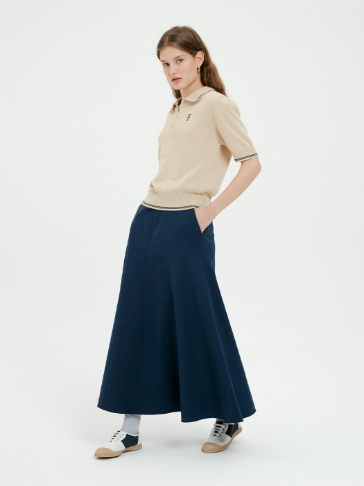 BENSIMON MIDI SKIRT - NAVY