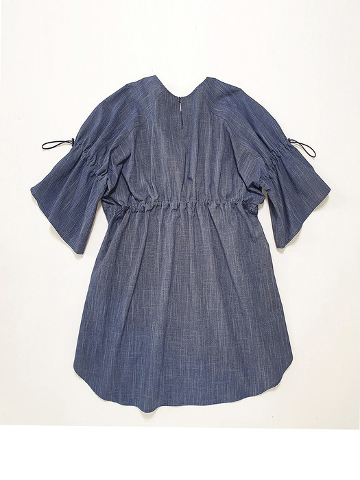 Slub indigo string top