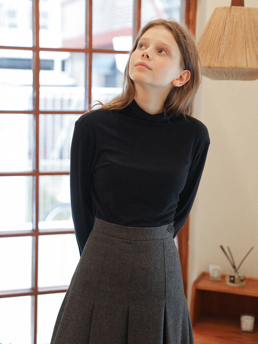 2.24 LAYER KNIT TOP_BLACK