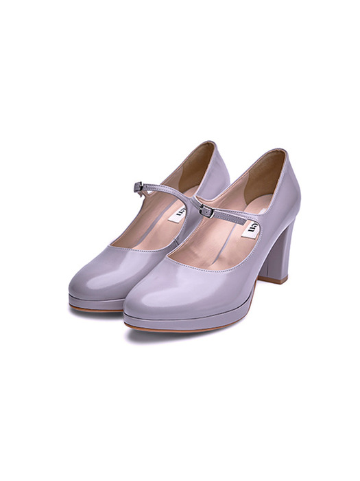[리퍼브][250] Platform chunky heels_purple