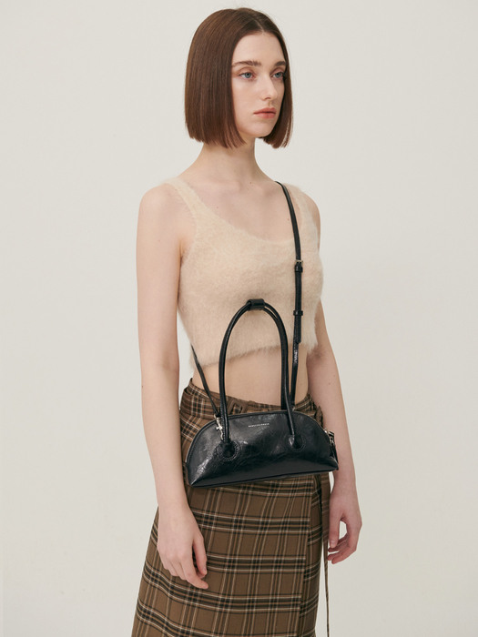 BESSETTE SHOULDER(+STRAP)_black crinkle