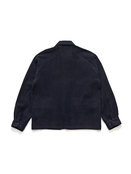 NAVY SHIRT JACKET / NAVY WOOL