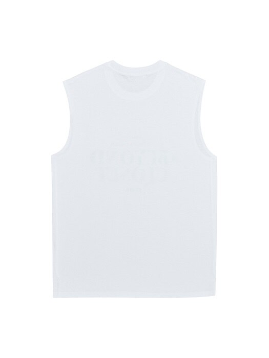 WAVE LOGO PRINT SLEEVELESS WHITE