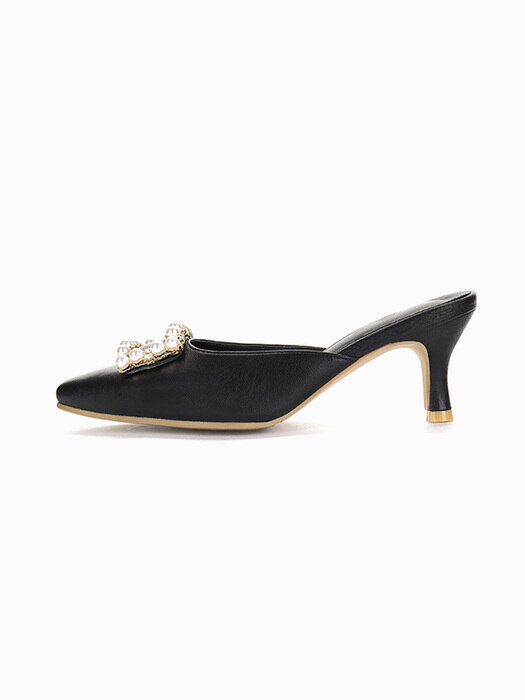 Grace Lambskin Mule (Black)