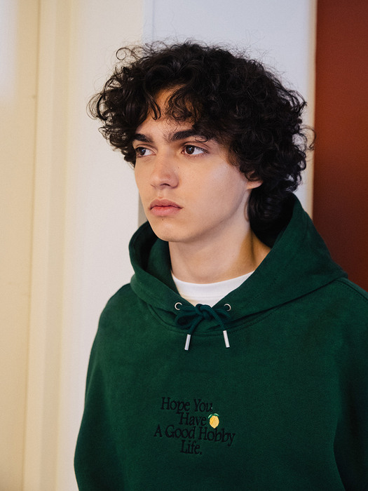 2-POCKET HODDIE_DEEP GREEN