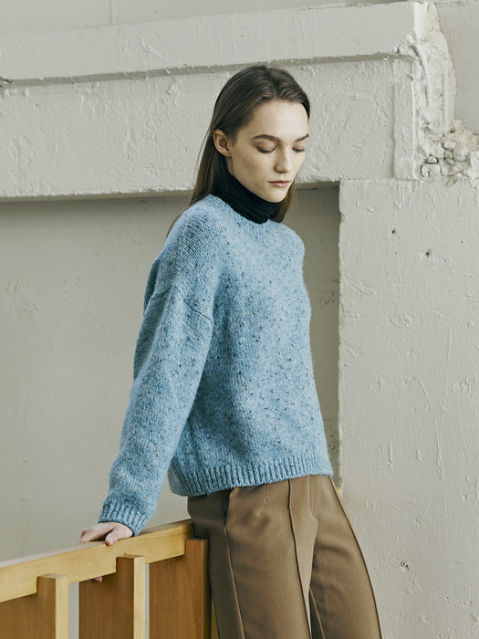 Recycle Wool Pullover Knit - Mint