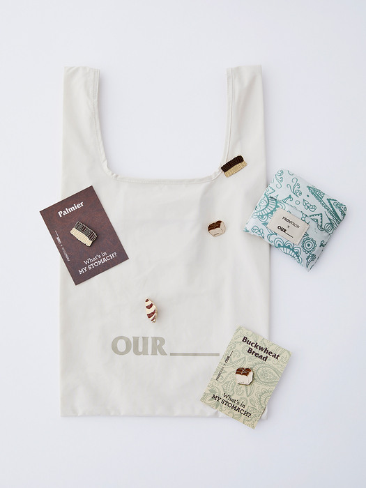[X OUR Bakery] Reusable Bag With Badge_2color