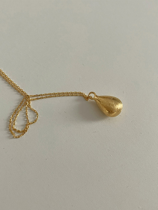 oar Silver925 Raindrop Long Necklace [18kGold Plated]