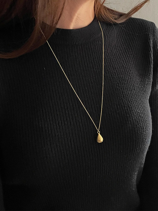 oar Silver925 Raindrop Long Necklace [18kGold Plated]