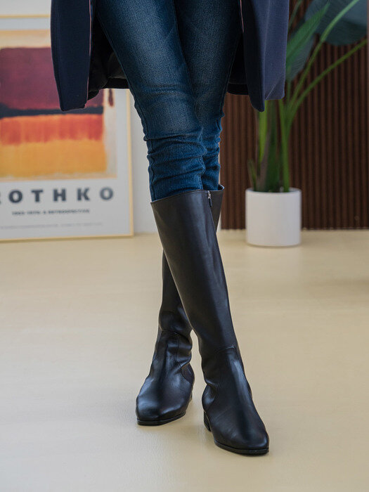 [Cow leather]Long boots_Silvia ViU21070_3cm