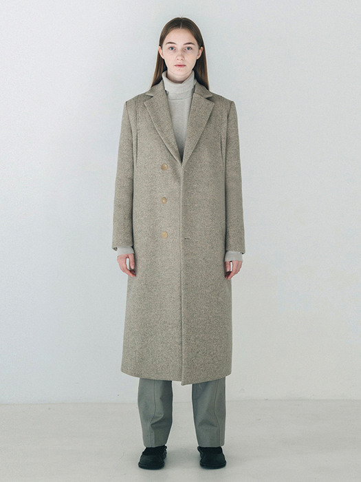 Line pocket rapel coat ( twill beige )